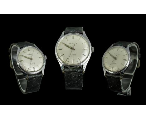 Garrard Gents 17 Jewel Incabloc Mechanical Wind Steel Cased Wrist Watch. c.1950's / 1960's. Features Water Resistant, 17 Jewe