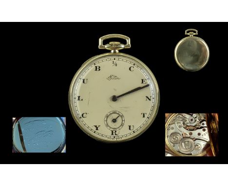 Rolex Eatons Quarter Century 14ct Gold Cased Pocket Watch, produced by Rolex.  Signed to movement.  The Rolex movement is adj