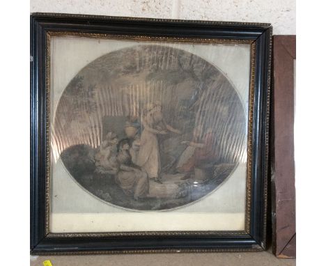 Francesco Bartolozzi after Emma Crewe, Gypsies, stipple engraving, 37cm x 38cm; another stipple engraving and a lithograph af