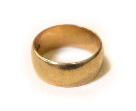 A 9 Carat Gold Band Ring, finger size XGross weight 10.6 grams.