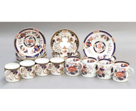 A Group of Ceramics, including Royal Crown Derby 'Imari' coffee cans and saucers, Crown Staffordshire 'Imari' coffee cans and