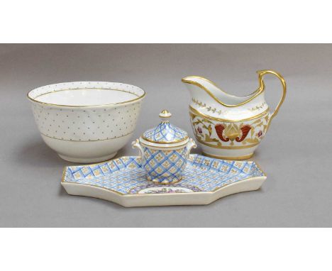 Miscellaneous Ceramics including, a 19th century Spode cream jug, a 19th century English porcelain bowl, a later continental 