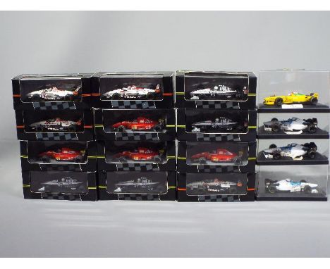 Onyx - 16 boxed 1:43 scale model F1 and Indy racing cars by Onyx. Lot includes #288 Forti Ford Andrea Montermini; #137 Ferrar