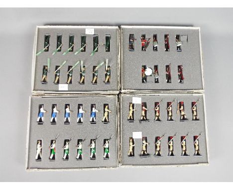 Asset Military and Civilian Figures - four packs of Asset figures predominantly Overseas Regiments to include Service Corps, 