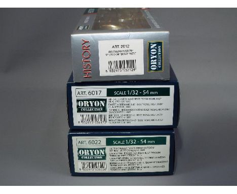 Oryon Collection History Club - Three boxes of hand painted metal soldiers 1:32 scale by Oryon of Milan of Italy. Lot consist