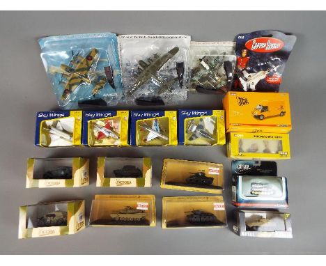 Corgi, Dragon Armour, Victoria, DeAgostini and others - 17 boxed diecast and plastic model vehicles in various scales. Lot in