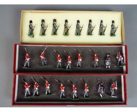 Britains and Harry Middleton Toy Soldiers - two sets of Britains toy soldiers both #00127 The Highland Light Infantry and a s