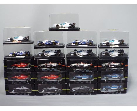 Onyx - 21 boxed 1:43 scale model F1 and Indy racing cars by Onyx. Lot includes #135 Ligier Gitanes JS37 Thierry Boutsen; #137