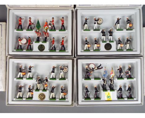 Britains Toy Soldiers - four sets of Britains soldiers comprising #5799 The Drum and Bugle Team of  Fleet Marine Force Pacifi