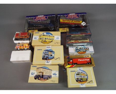 Oxford Diecast; Corgi Original Omnibus, Corgi, and others - 12 boxed diecast model vehicles in various scales. Lot includes O