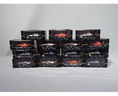 Onyx - 15 boxed 1:43 scale model F1 and Indy racing cars by Onyx. Lot includes #126 Tyrell Honda 020 Stefano Modena; #137 Fer