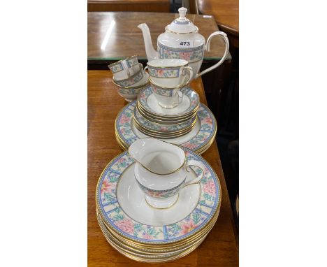 A Royal Grafton Sumatra four setting tea and dinner service.