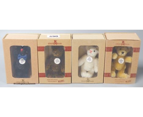  Four Steiff Club gift bears 1999-2002