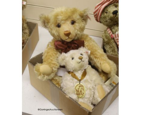   A Steiff limited edition Margarette Museum bear with limited edition Steiff Teddy blonde