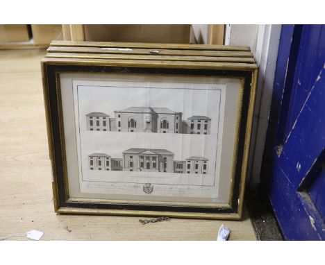   Raimonette after Schwender, set of four engravings, Architectural studies, 41 x 48cm