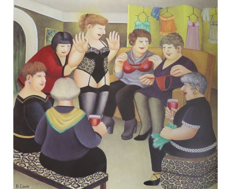   Beryl Cook, limited edition print, 'Party Girls', signed, 90/650, 53 x 56cm