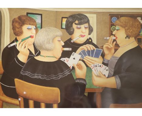 Beryl Cook, signed print, 'Bridge Party', 39 x 49cm