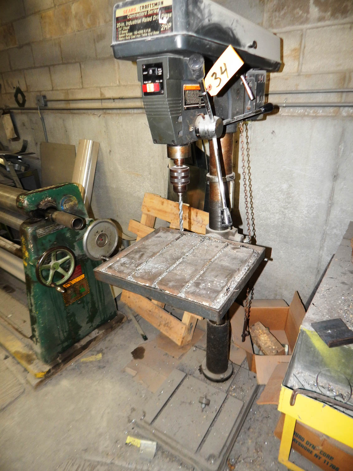 SEARS CRAFTSMAN MDL. 113.213213 20'' 2HP FLOOR TYPE DRILL PRESS, WITH 3