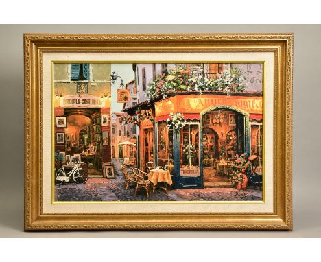 VIKTOR SHVAIKO (RUSSIAN 1965) 'L'ANTICO SIGILLIO', a limited edition hand embellished print of an Italian street scene 102/12
