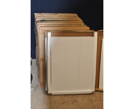 TEN BOXED BATHROOMS.COM THREE PANEL WHITE BATHROOM PANELS width 52cm x length 68.5 x depth 2cm
