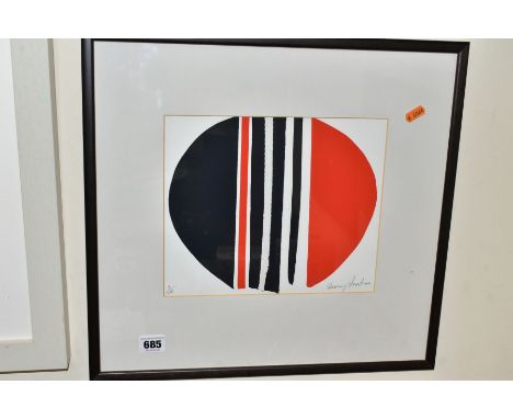 SIR TERRY FROST (1915-2003)' RED, BLACK AND WHITE' an abstract limited edition screen print 2/100, signed bottom right in pen