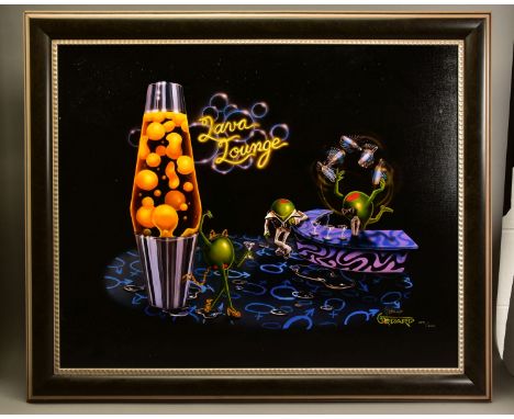 MICHAEL GODARD (AMERICAN CONTEMPORARY) 'LAVA LOUNGE' a limited edition print depicting Olives in a Cocktail Bar 189/300, sign