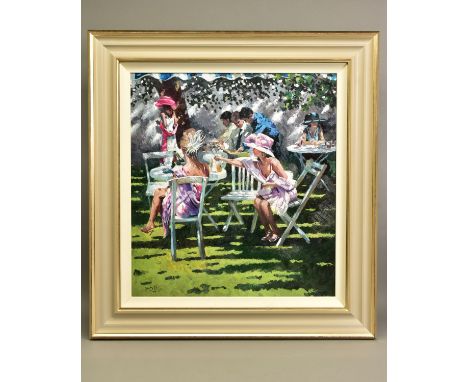 SHERREE VALENTINE DAINES (BRITISH 1959) 'CHAMPAGNE IN THE SHADOWS', a limited edition print 72/195, signed bottom left with c
