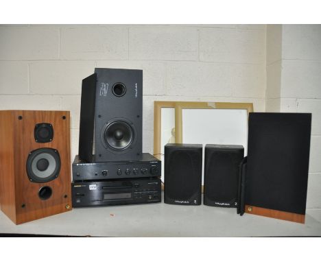 AN ONKYO INTEGRA DX-7711 CD PLAYER, Cambridge Audio a1 integrated amplifier, a pair of Castle Warwick 75 watts speakers and a