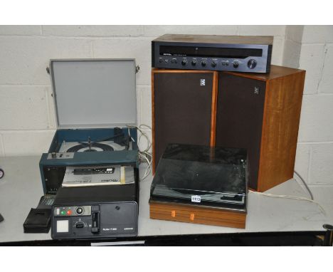 A GARRARD SP25 MK1V TURNTABLE (PAT pass and working) together with a Rotel RX-152 stereo receiver (PAT pass but doesn't power