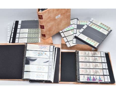 FOLDED COUNTER BOOKS, collection part two housed in three twenty two ring binders from £1.40 - £1.90, various R/L margins, co