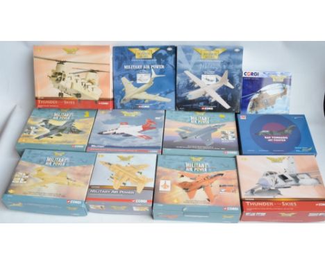 Twelve 1/72nd scale RAF/RN aircraft models from Corgi and Hobbymaster, all models A/F although many models in good overall co