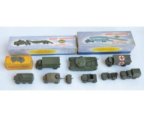 Collection of vintage diecast Dinky Supertoy model vehicles, 3 boxed to include 982 Pullmore Car Transporter (model in good c