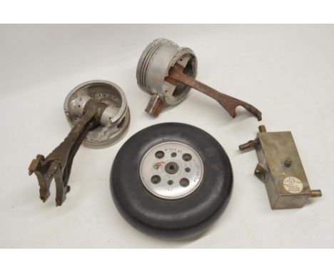 Collection of Spitfire and Rolls Royce Merlin engine parts to include an intact and excellent condition Spitfire Aero tailwhe