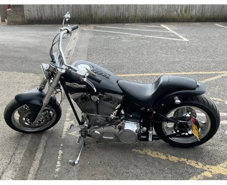 Harley Davidson Cobra Custom 1600cc with Matt black finish tank, Le Petra double seat and single seat option, petrol engine w