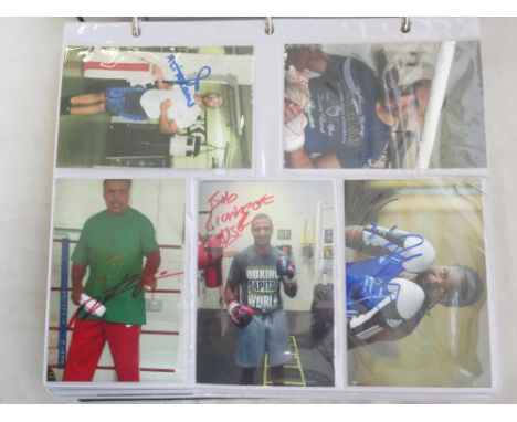 Impressive one owner collection photo album cont. 367 signed photos of Champion and other Boxers, to inc. Qais Ashfaq, Kelcie