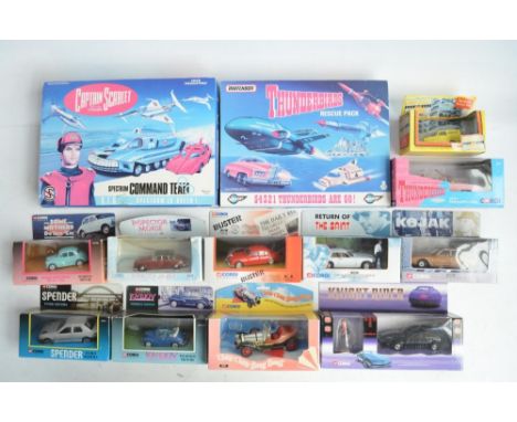 Collection of television/movie themed diecast models to include Matchbox Thunderbirds Rescue Pack, Captain Scarlet Spectrum C