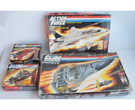 Four boxed Hasbro G.I.Joe model playsets to include a Phantom X-19 (excellent little used condition, stickers applied, incomp