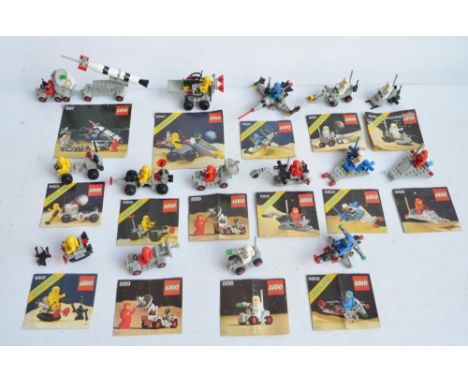 Fifteen vintage unboxed and previously used though complete Lego/Legoland Space sets to include 885, 886, 2x 889, 897, 6801, 