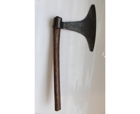 Extremely large Executioners Axe. A very early example. There is one small foundry stamp. Measuring 34cmx36cm 