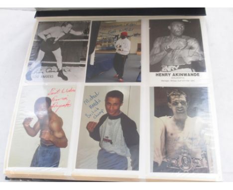 Impressive one owner collection photo album cont. 352 signed photos and Lonsdale photos of Champion and other Boxers, to inc.