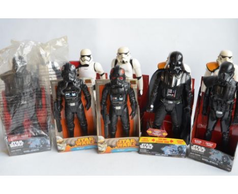 Ten large Star Wars 'Big Figs' Imperial figure models by Jakks Pacific, all 18"-20" tall to include Deluxe Darth Vader (facto