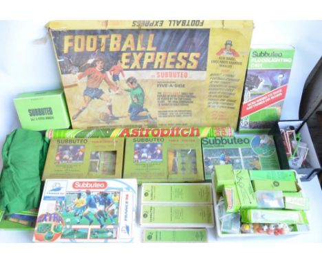 Collection of vintage and modern Subbuteo sets and accessories to include floodlighting C101 set, France '98 game set, boxed 