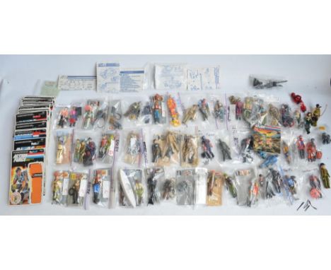 Collection of mostly vintage 1980's Hasbro G.I.Joe action figures (qty in excess of 50 individual figures) plus a quantity of
