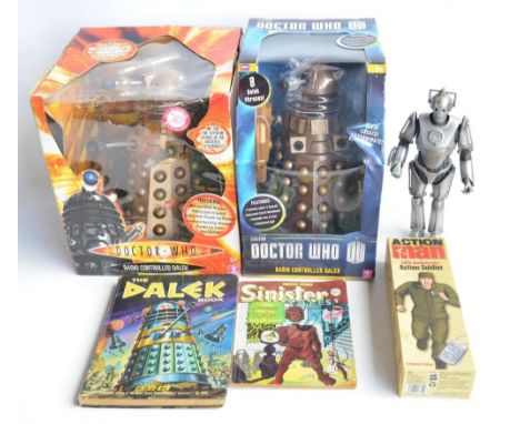 Two large boxed radio controlled Dalek models from Character (larger example previously used but re-tied into fair box and in