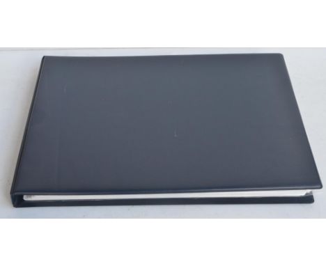 A3 sized ring binder containing 58 Royal Air Force and Royal Navy aircraft prints (8 signed) including 57 by Squadron Prints 