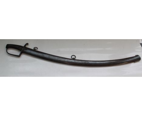 French Sabre D' Officer de Chasseurs a Cheval (Horse Hunter Officers Sabre). Circa 1780 with Eastern Damascus Steel curved bl