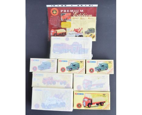 Eight 1/50 scale Premium Edition 'British Road Services' limited edition diecast model vehicles from Corgi, 5 unopened/factor