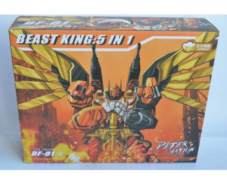 Jinbao Defermation Beast King 5 in 1, Evil Energy DF-01 (new version) oversized Transformer model, box opened, contents mint 