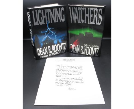 Koontz (Dean R.) Lighting, G.P.Putnams Sons US 1st Edition 1988 hardback w/dust jacket, inscribed to Preliminary title page '