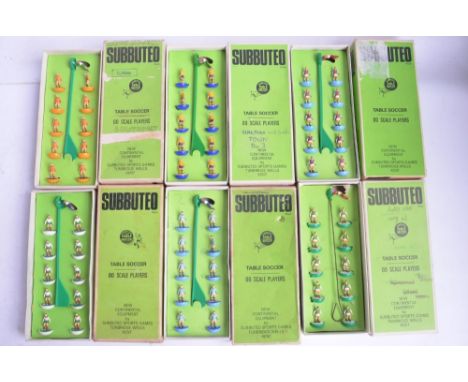 Forty nine boxed vintage Subbuteo table football teams, most sets complete 